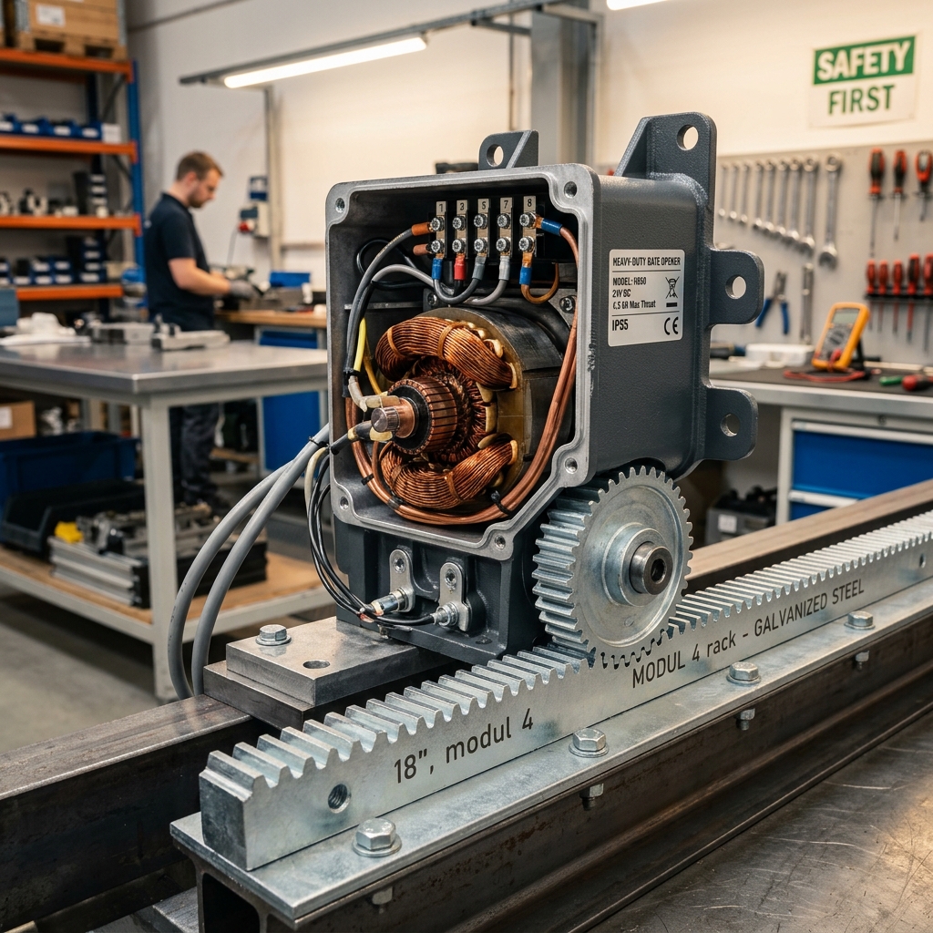 Quality inspection of automatic gate motor components